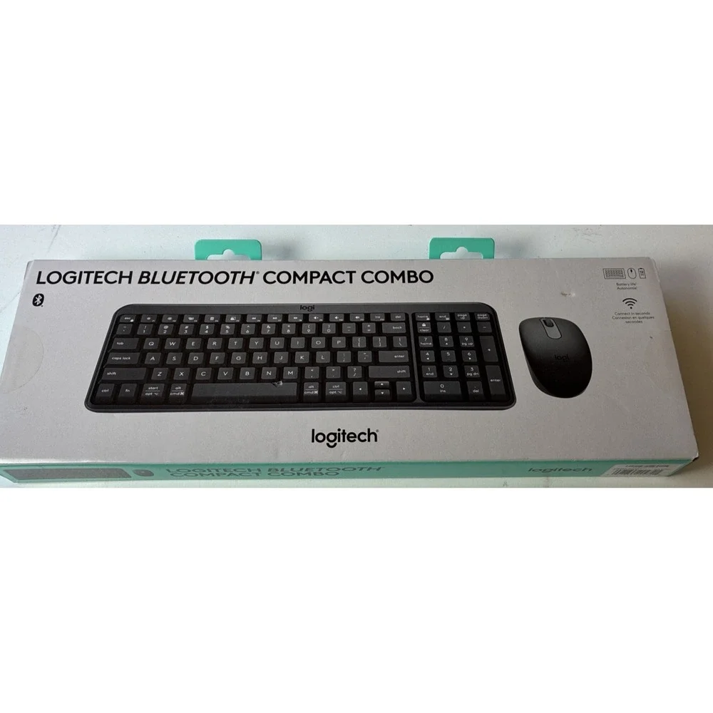 New Logitech Bluetooth Compact Combo (920-013507) Keyboard & Mouse (27C)
